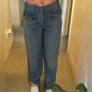 Free People Soft Denim Wide Leg Jeans